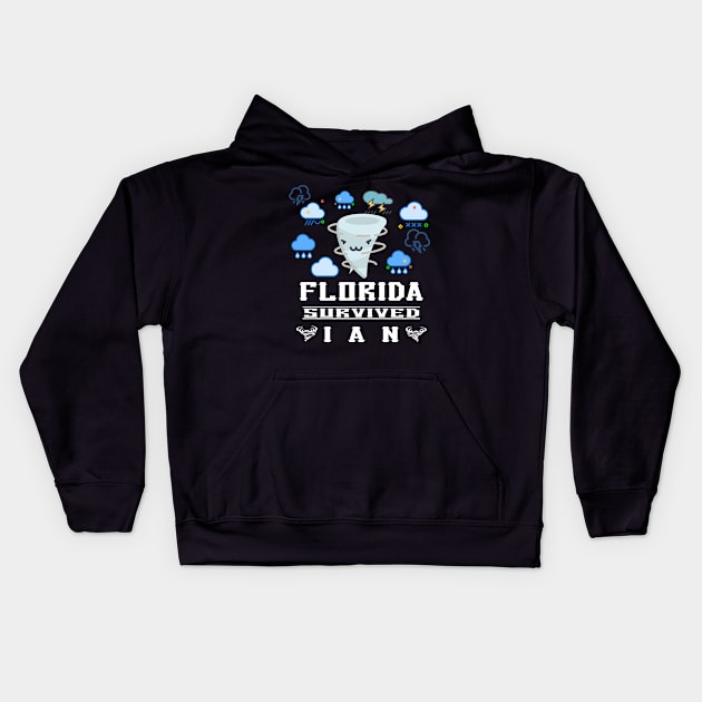 FLORIDA survived IAN 2022 Kids Hoodie by K0tK0tu